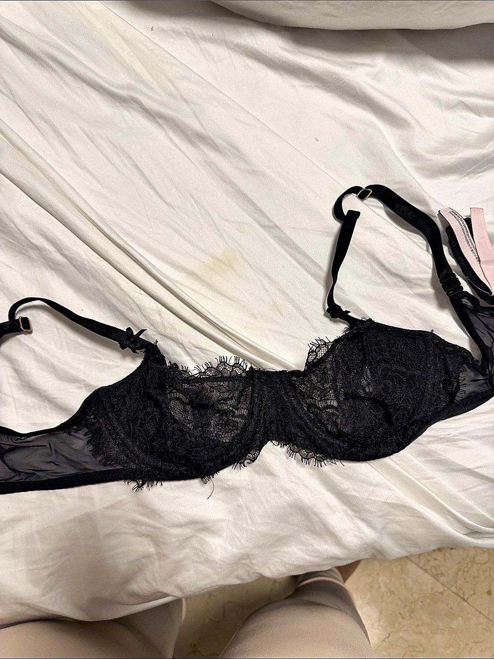 Victoria's Secret Dream Angels Unlined Demi Bra Black Lace